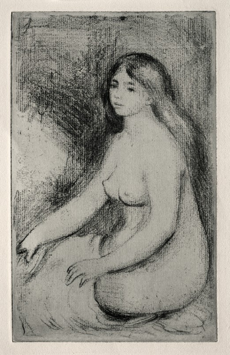 Pierre-Auguste Renoir reprodukcija Baigneuse assise (c. 1905), VISOS REPRODUKCIJOS , paveikslai, reprodukcijos internetu