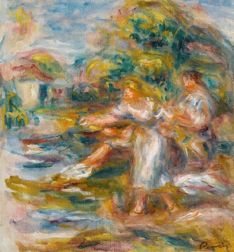 Pêcheuses À La Ligne (1917) reproduction of painting by Pierre-Auguste Renoir. ALL GICLEE PRINTS