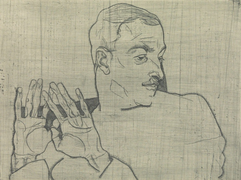 Egon Schiele reprodukcija Portrait of Arthur Roessler (1914), VISOS REPRODUKCIJOS , paveikslai, reprodukcijos internetu