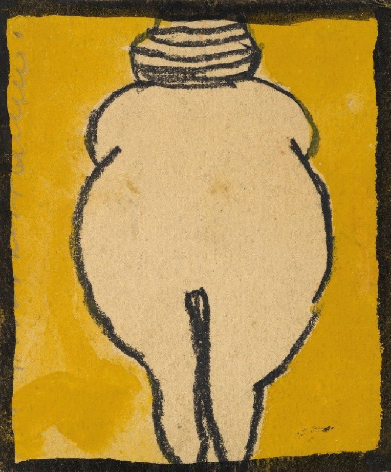 Venus von Willendorf (1918) reproduction of painting by Egon Schiele. ALL GICLEE PRINTS