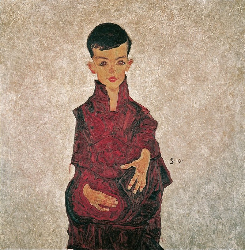 Reinerbub (Bildnis Herbert Reiner) (1910) reproduction of painting by Egon Schiele. ALL GICLEE PRINTS