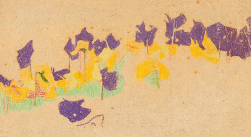 Egon Schiele reprodukcija Blumen im Schlossgarten Krumau (1908), VISOS REPRODUKCIJOS , paveikslai, reprodukcijos internetu