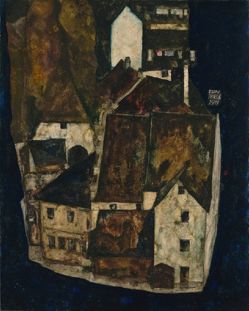 Egon Schiele reprodukcija Dead City III (City on the Blue River III) (1911), VISOS REPRODUKCIJOS , paveikslai, reprodukcijos ...