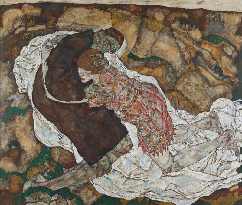 Egon Schiele reprodukcija Death and girl (1915), VISOS REPRODUKCIJOS , paveikslai, reprodukcijos internetu