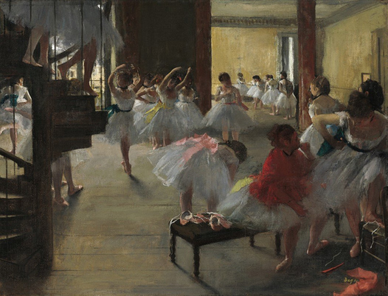 The Dance Class (c. 1873) reproduction of painting by Edgar Degas. ALL GICLEE PRINTS