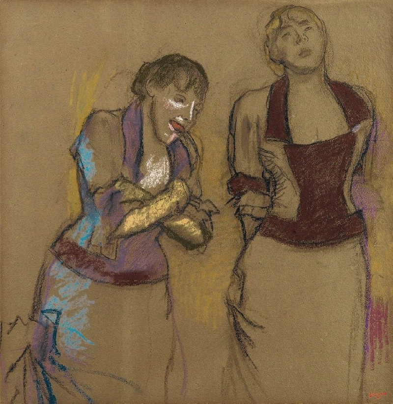 Au Café-Concert, Deux Chanteuses (1878-1880) reproduction of painting by Edgar Degas. ALL GICLEE PRINTS