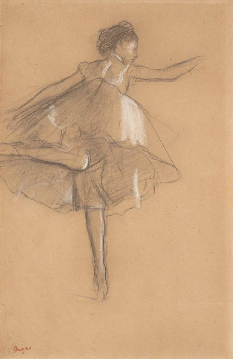 Dancer on pointe (ca. 1878) reproduction of painting by Edgar Degas. ALL GICLEE PRINTS