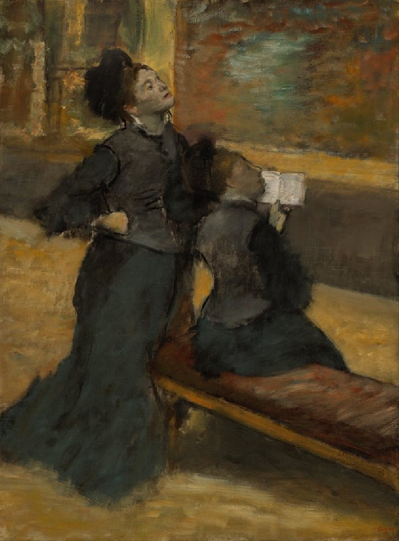 Visit to a Museum (circa 1879) reproduction of painting by Edgar Degas. ALL GICLEE PRINTS