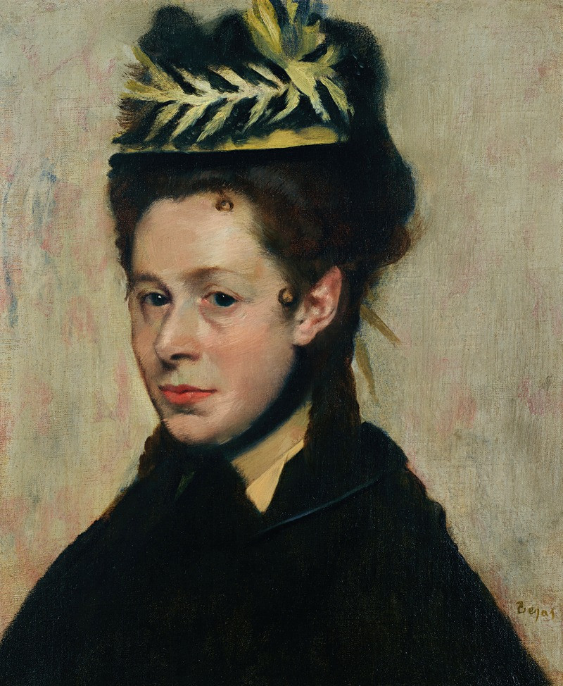 Edgar Degas reprodukcija Buste de femme au chapeau à plumes (circa 1887), VISOS REPRODUKCIJOS , paveikslai, reprodukcijos int...