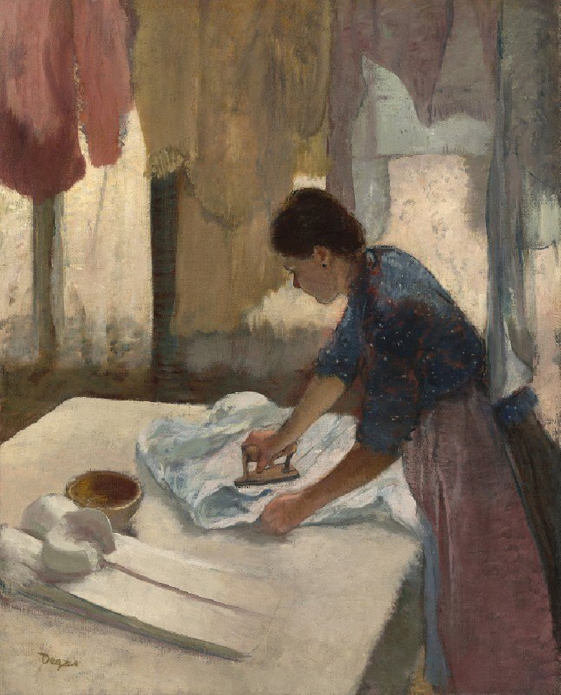 Woman Ironing (c. 1876-1887) reproduction of painting by Edgar Degas. ALL GICLEE PRINTS