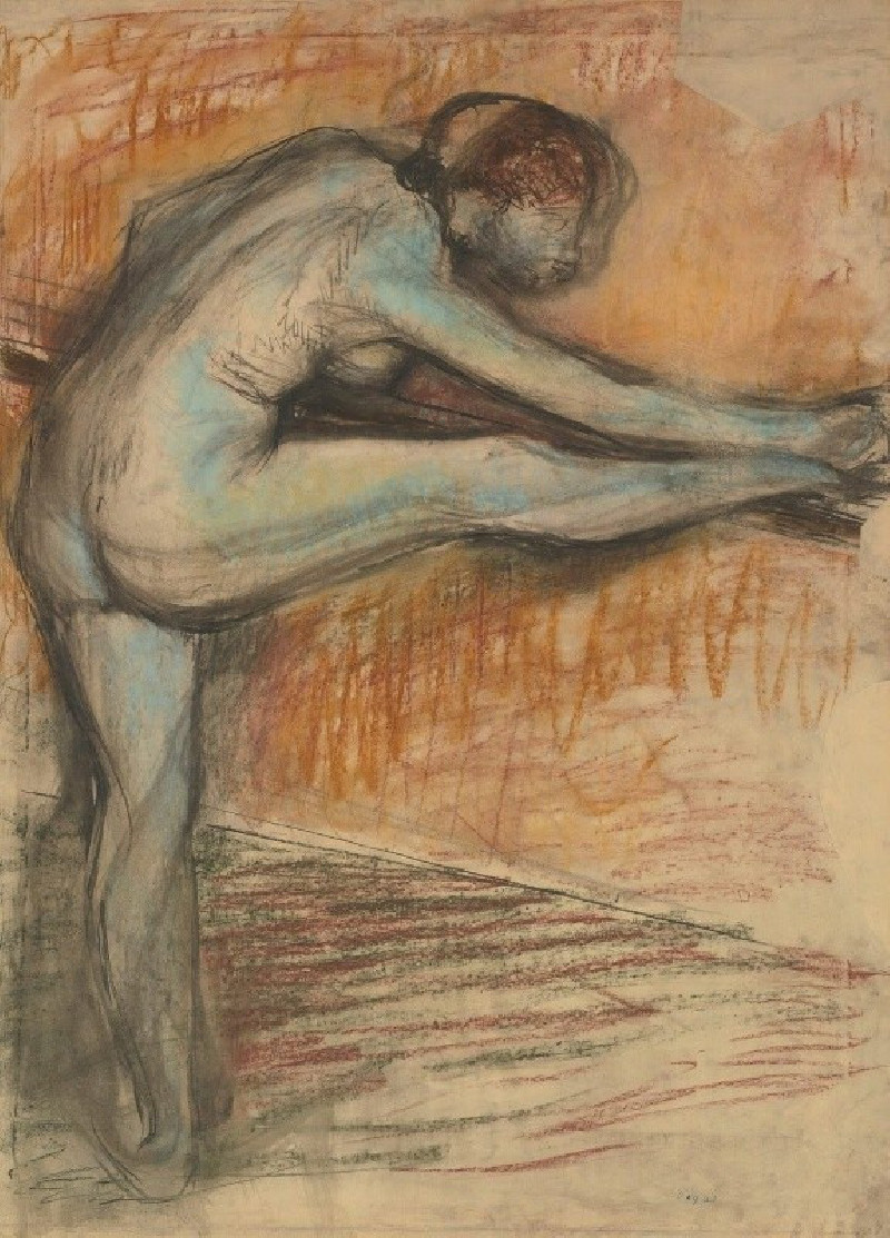 Edgar Degas reprodukcija Étude De Nu Pour Une Danseuse À La Barre (1895-1898), VISOS REPRODUKCIJOS , paveikslai, reprodukcijo...