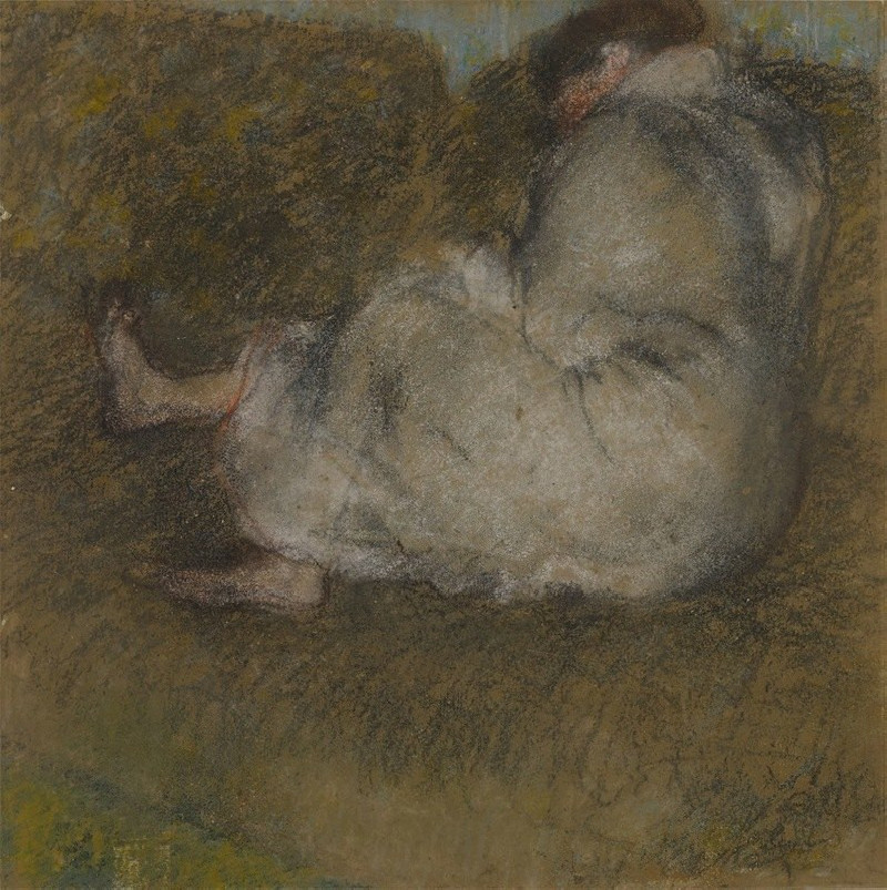 Femme assise sur un divan reproduction of painting by Edgar Degas. ALL GICLEE PRINTS