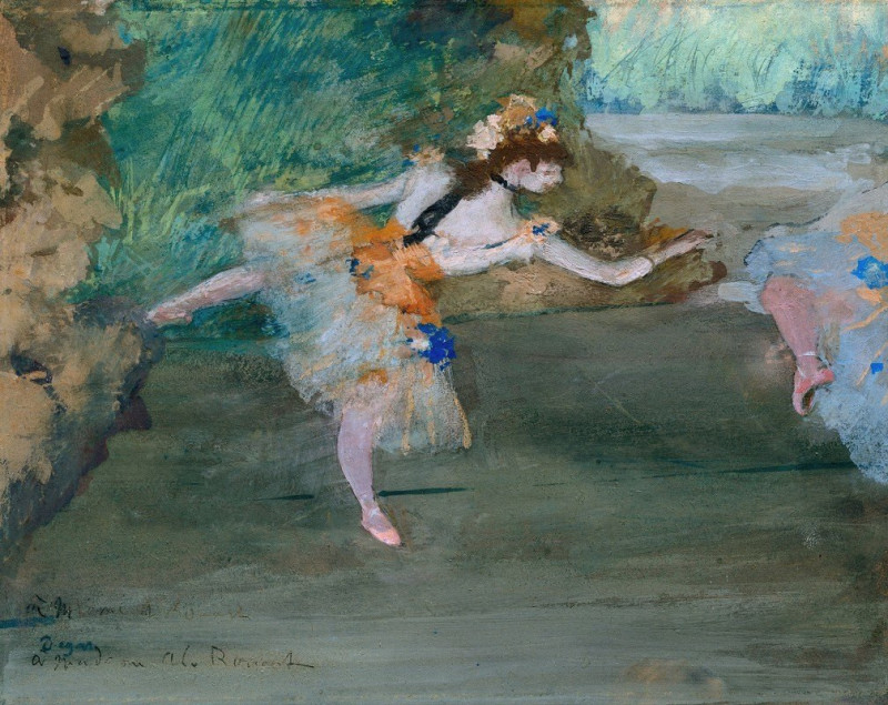 Dancer Onstage (ca. 1877) reproduction of painting by Edgar Degas. ALL GICLEE PRINTS