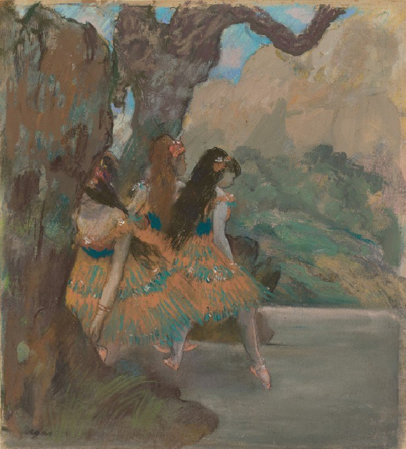 Ballet Dancers (c. 1877) reproduction of painting by Edgar Degas. ALL GICLEE PRINTS