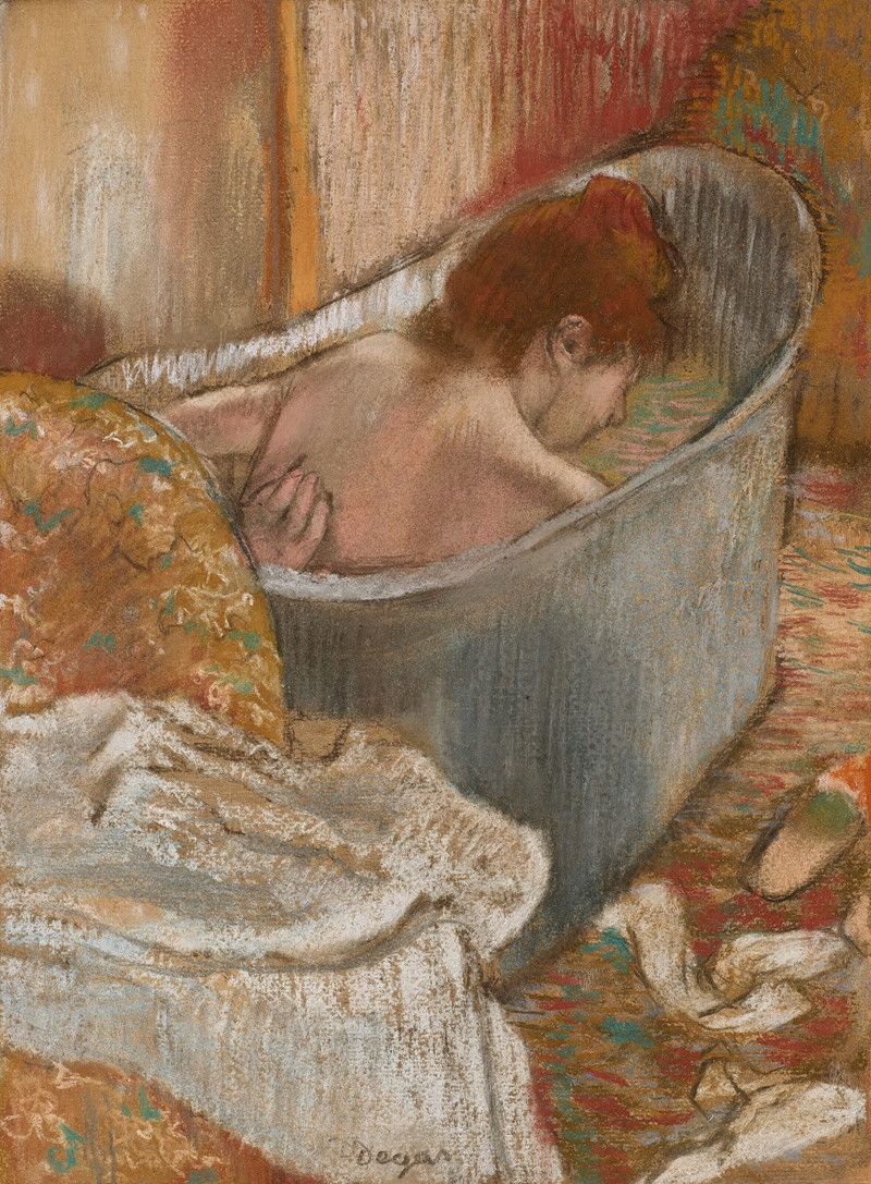 Edgar Degas reprodukcija Le Bain (Femme dans sa baignoire) (circa 1886), VISOS REPRODUKCIJOS , paveikslai, reprodukcijos inte...