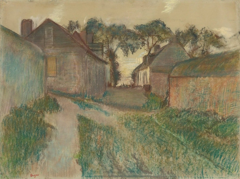 La Rue Quesnoy, Saint-Valéry-Sur-Somme (circa 1895-98) reproduction of painting by Edgar Degas. ALL GICLEE PRINTS