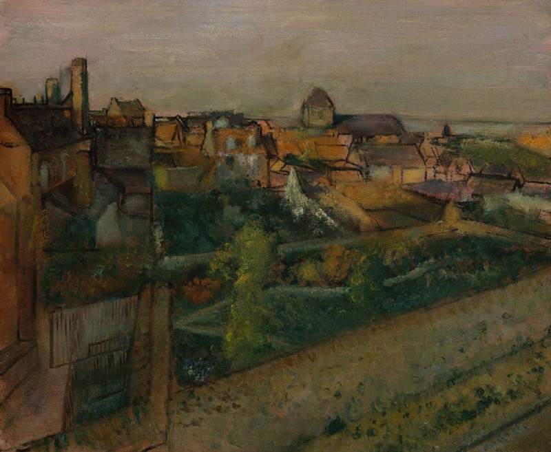 View of Saint-Valéry-sur-Somme (1896–98) reproduction of painting by Edgar Degas. ALL GICLEE PRINTS