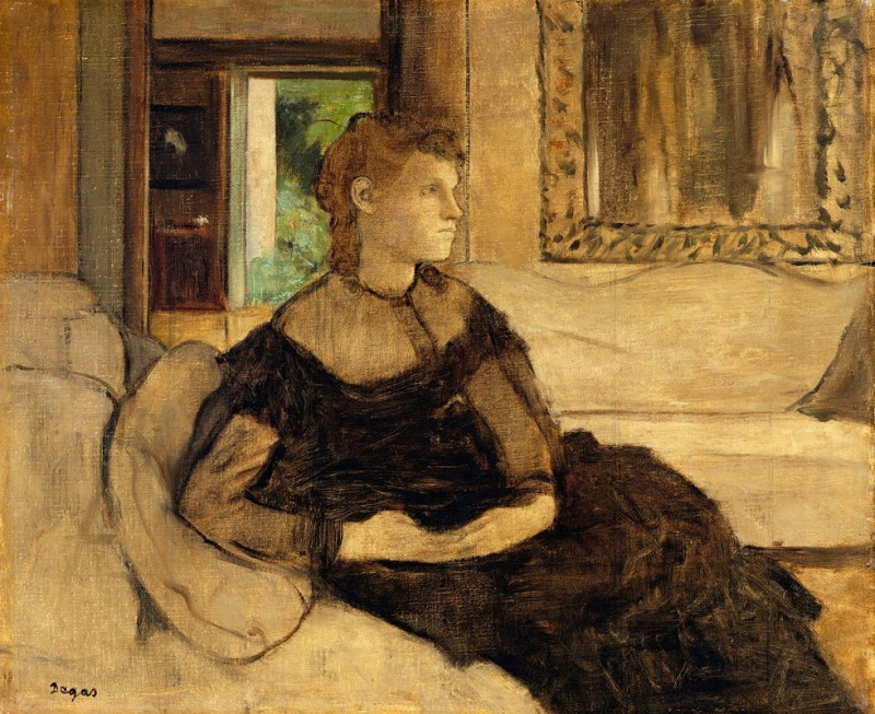 Edgar Degas reprodukcija Madame Théodore Gobillard (Yves Morisot, 1838–1893) (1869), VISOS REPRODUKCIJOS , paveikslai, reprod...