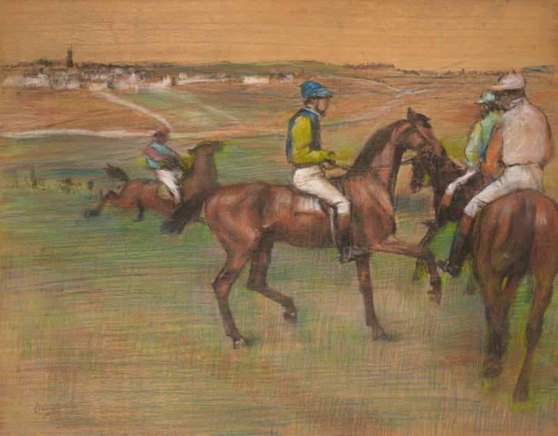 Race Horses (ca. 1885–88) reproduction of painting by Edgar Degas. ALL GICLEE PRINTS