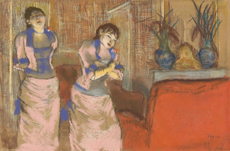 Two Women (c. 1878-1880) reproduction of painting by Edgar Degas. ALL GICLEE PRINTS