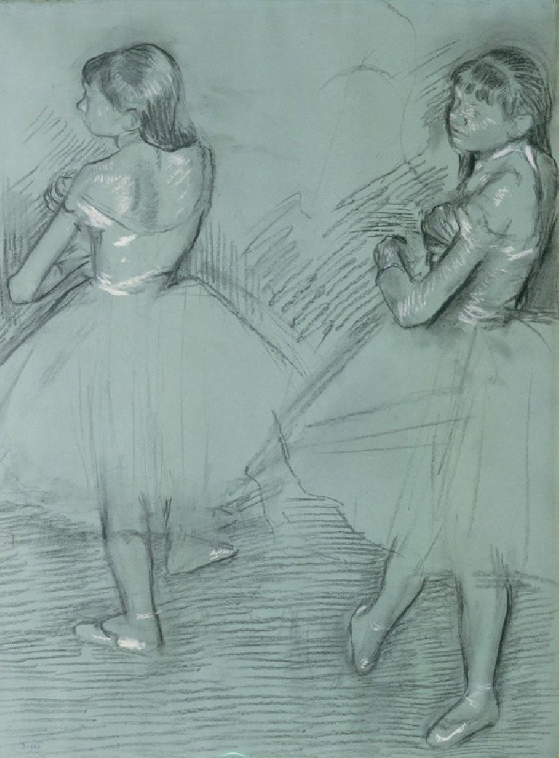 Two Dancers (ca. 1879) reproduction of painting by Edgar Degas. ALL GICLEE PRINTS