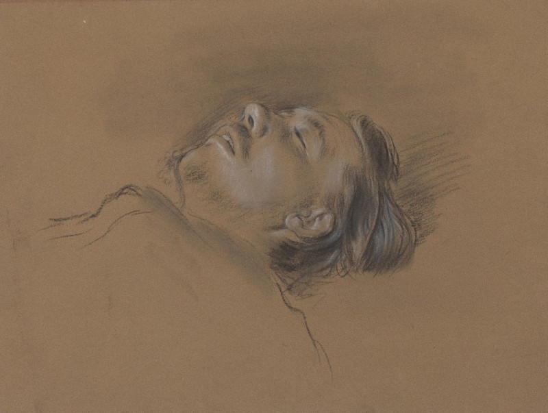 Head of the Fallen Jockey (study for ‘Scene from the Steeplechase – The Fallen Jockey’) (c. 1866) reproduction of painting by...