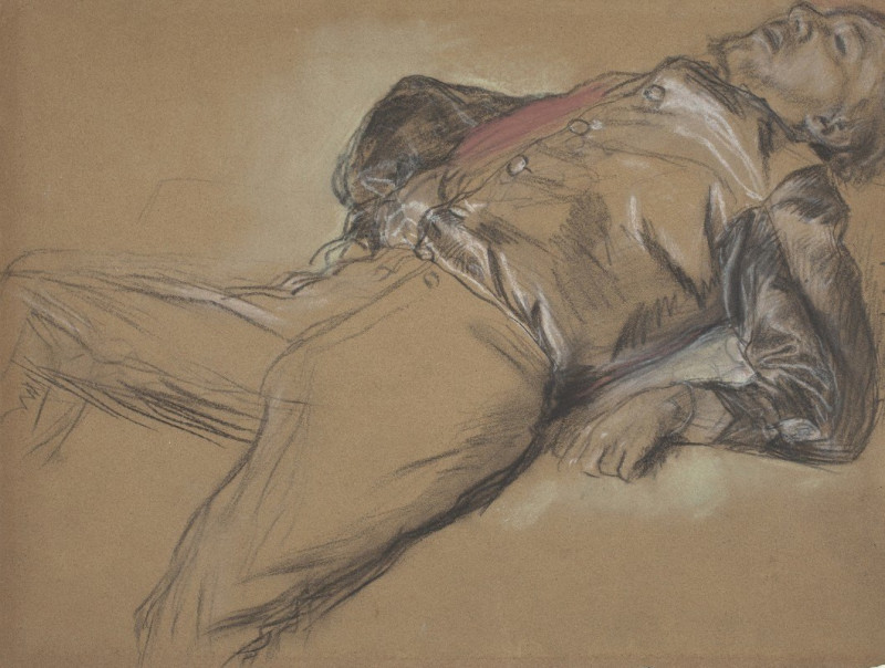 Fallen Jockey (study for ‘Scene from the Steeplechase – The Fallen Jockey’) (c. 1866) reproduction of painting by Edgar Degas...