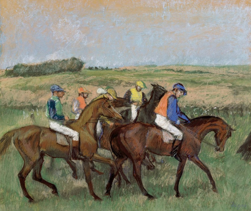 Races (circa 1885) reproduction of painting by Edgar Degas. ALL GICLEE PRINTS