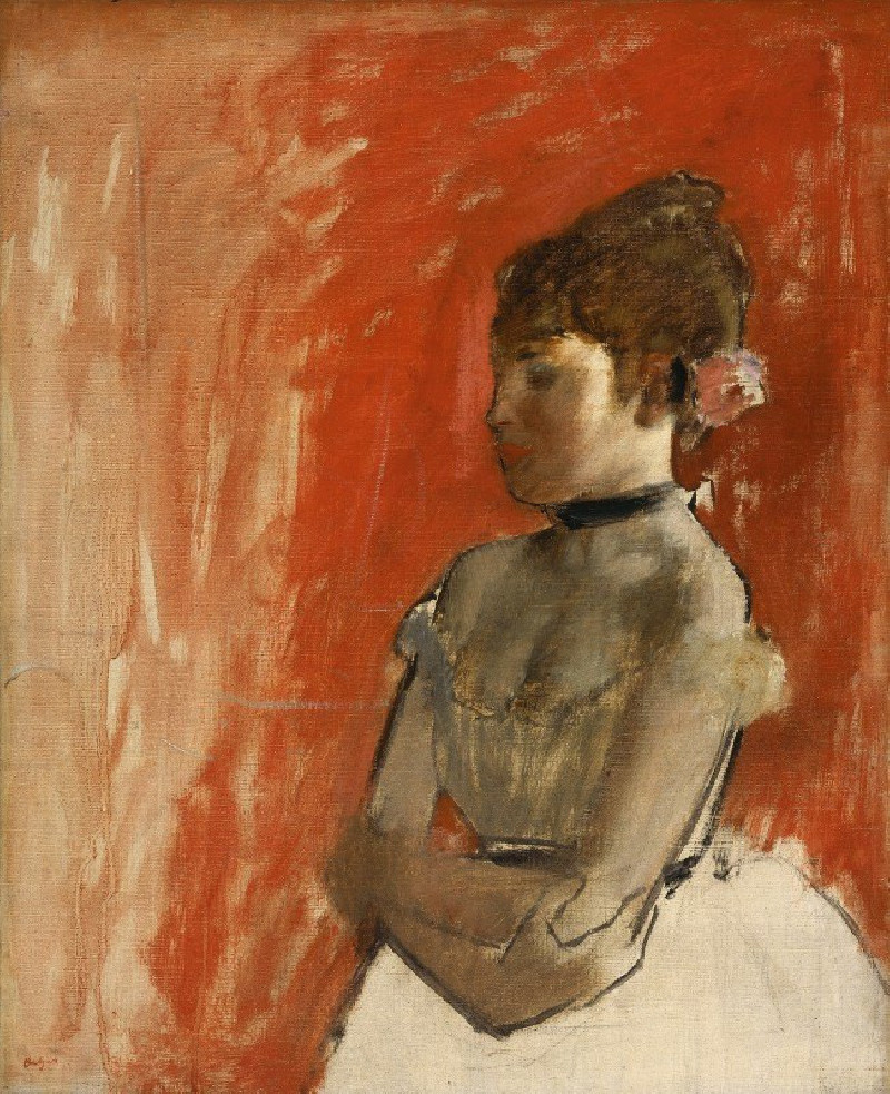 Ballet Dancer With Arms Crossed (circa 1872) reproduction of painting by Edgar Degas. ALL GICLEE PRINTS