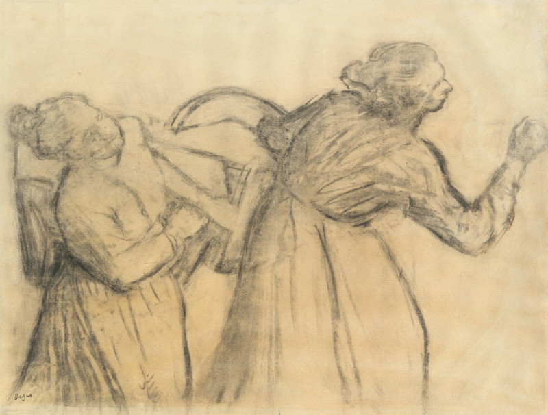 Edgar Degas reprodukcija Laundress Carrying Linen (c. 1885-1895), VISOS REPRODUKCIJOS , paveikslai, reprodukcijos internetu