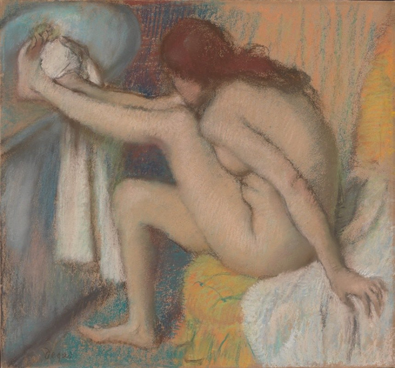 Woman Drying Her Foot (1885–86) reproduction of painting by Edgar Degas. ALL GICLEE PRINTS