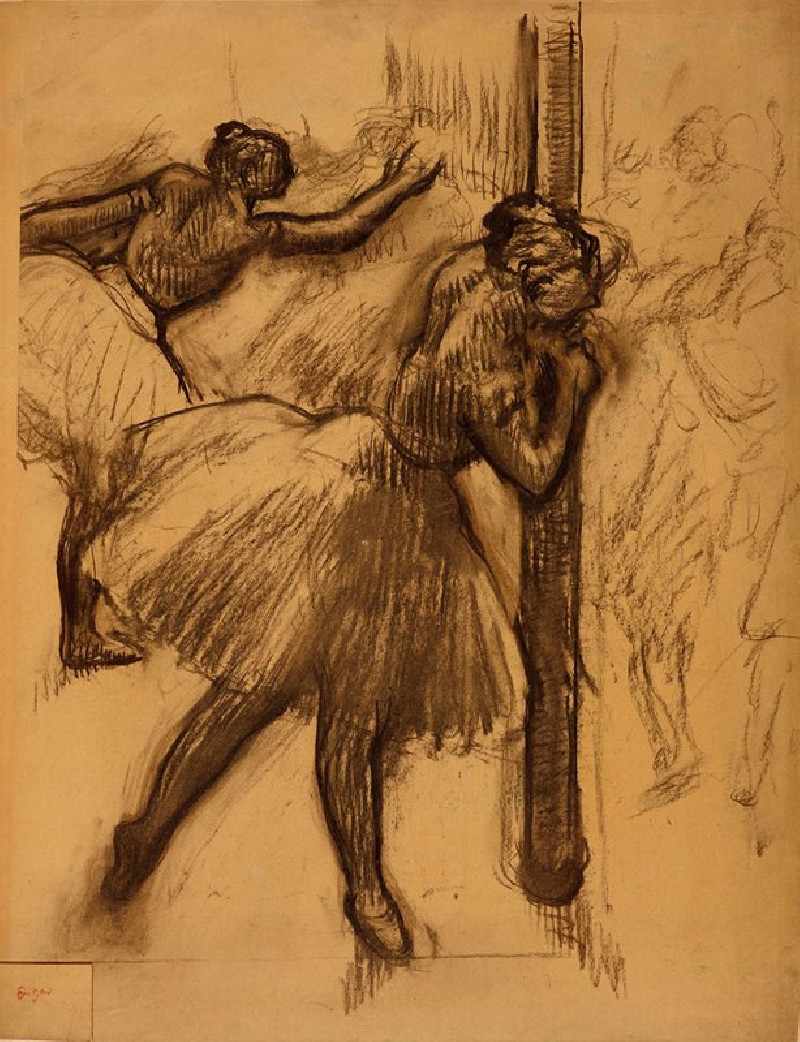 Edgar Degas reprodukcija Danseuse, appuyée à une colonne (1895-1898), VISOS REPRODUKCIJOS , paveikslai, reprodukcijos internetu