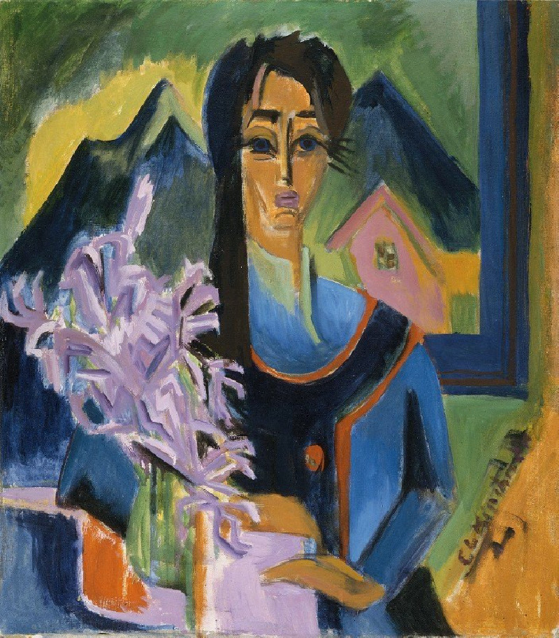 Sunday in the Alps (1922) reproduction of painting by Ernst Ludwig Kirchner. ALL GICLEE PRINTS