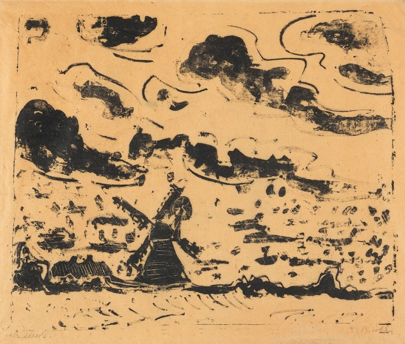 Ernst Ludwig Kirchner reprodukcija Windmühle bei Burg auf Fehmarn (1908), VISOS REPRODUKCIJOS , paveikslai, reprodukcijos int...