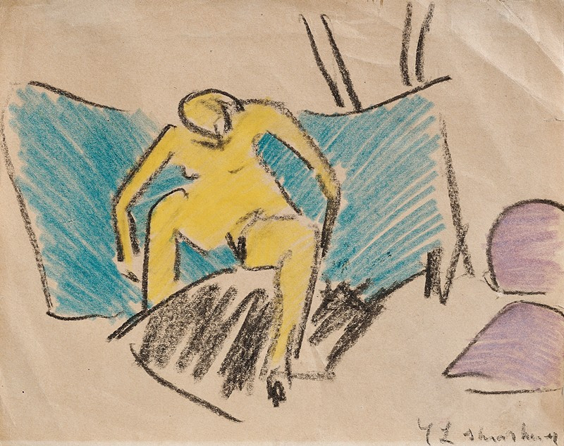 Ernst Ludwig Kirchner reprodukcija Badende (1910), VISOS REPRODUKCIJOS , paveikslai, reprodukcijos internetu