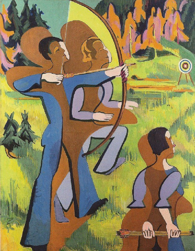 Ernst Ludwig Kirchner reprodukcija archers (1935 - 1937), VISOS REPRODUKCIJOS , paveikslai, reprodukcijos internetu