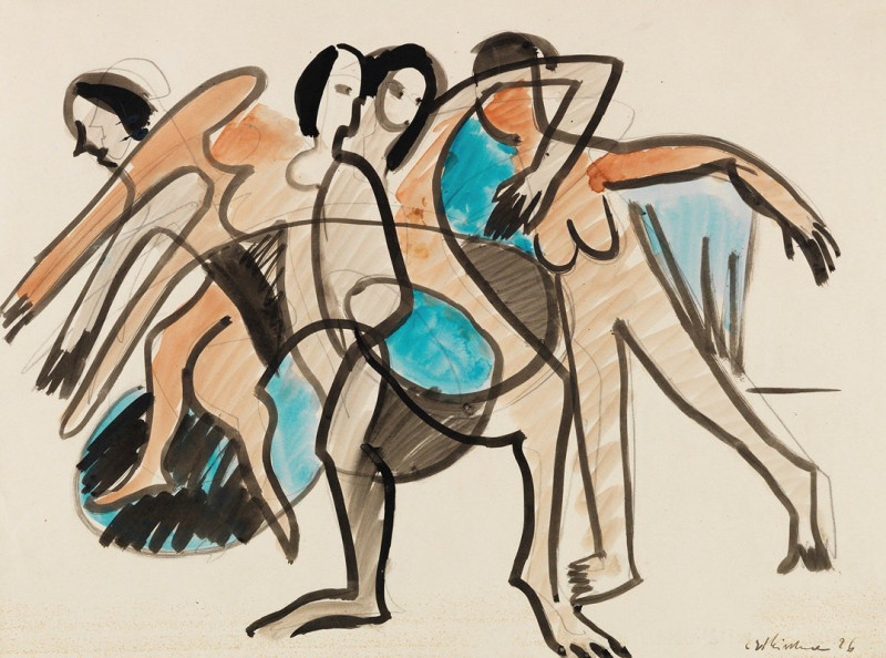 Ernst Ludwig Kirchner reprodukcija Tanzgruppe (1926), VISOS REPRODUKCIJOS , paveikslai, reprodukcijos internetu