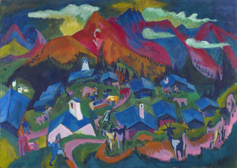 Return of the Animals (1919) reproduction of painting by Ernst Ludwig Kirchner. ALL GICLEE PRINTS