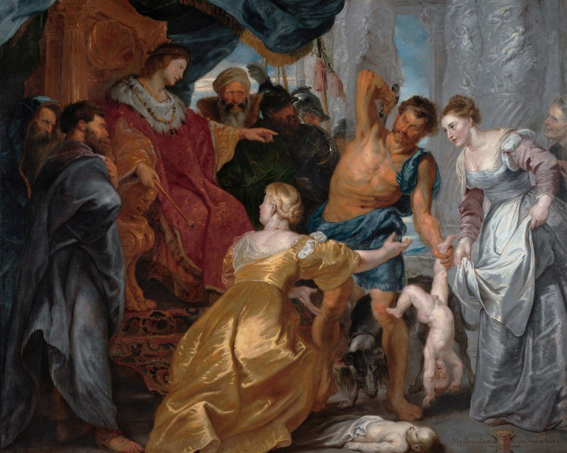 The Judgement of Solomon (1617) reproduction of painting by Peter Paul Rubens. ALL GICLEE PRINTS