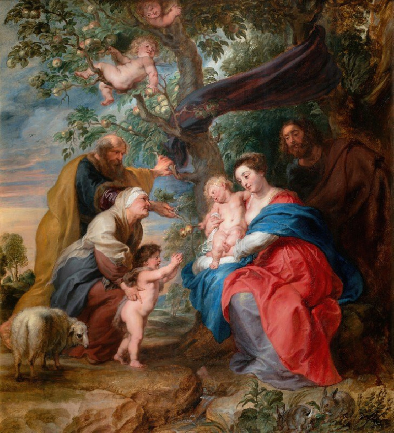 The Holy Family Under An Apple Tree (c. 1632) reproduction of painting by Peter Paul Rubens. ALL GICLEE PRINTS