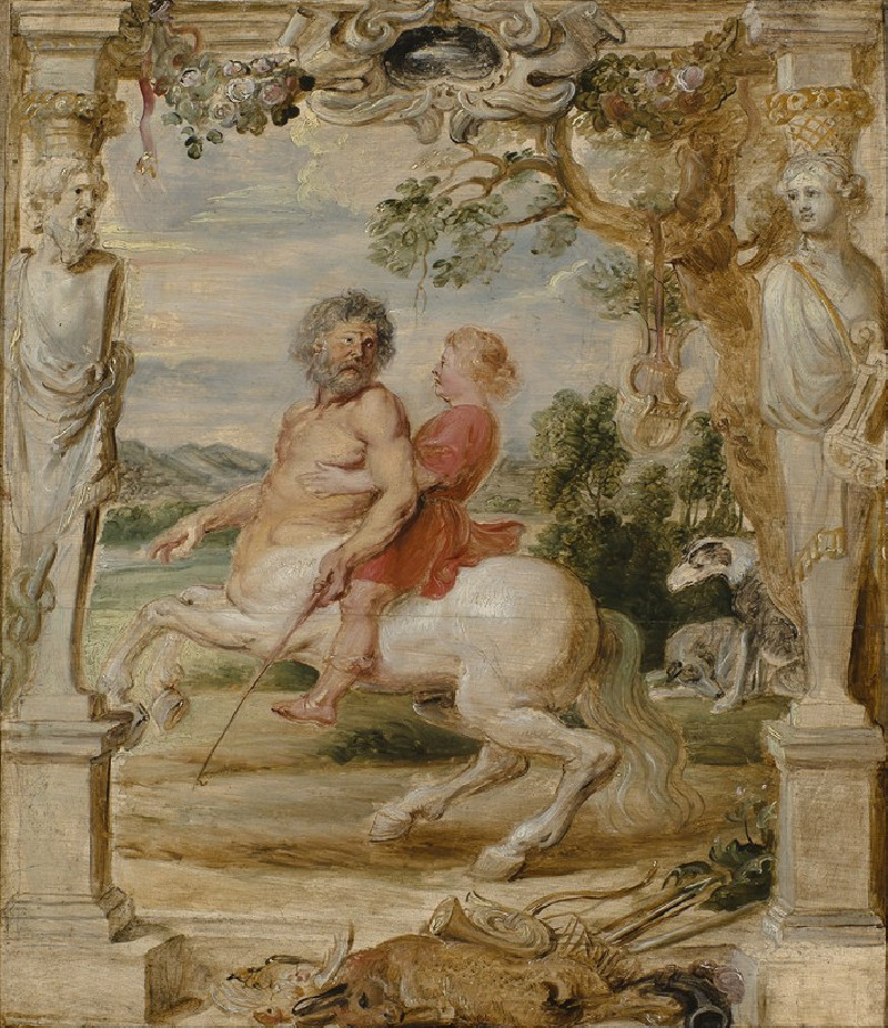 Achilles Educated by the Centaur Chiron (1630-1635) reproduction of painting by Peter Paul Rubens. ALL GICLEE PRINTS