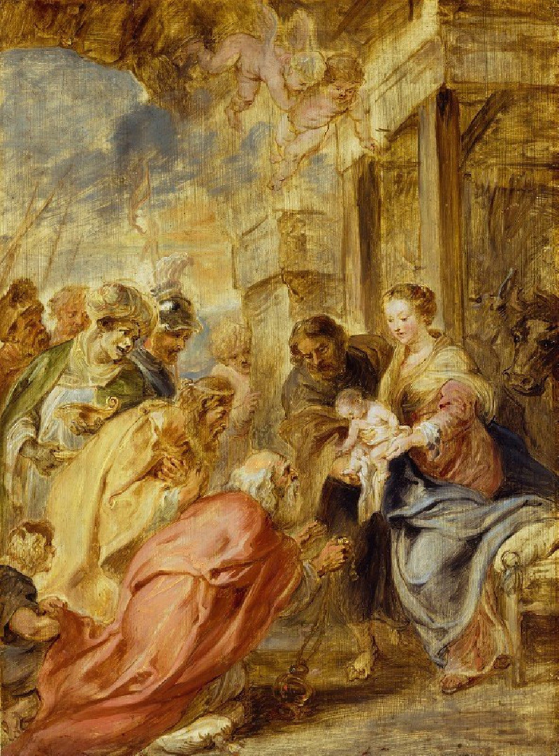 The Adoration of the Magi (c. 1633) reproduction of painting by Peter Paul Rubens. ALL GICLEE PRINTS