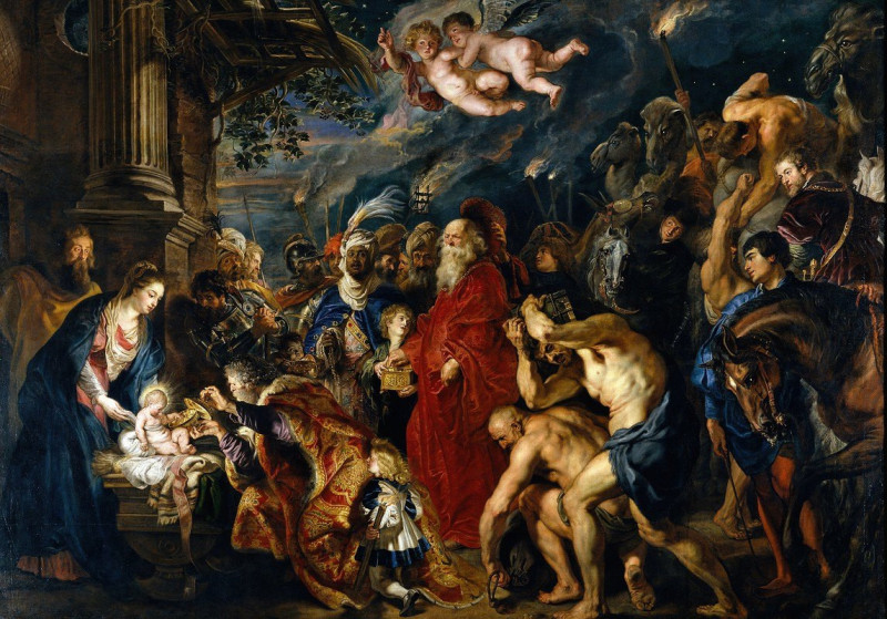 Adoration of the Magi (1628-1629) reproduction of painting by Peter Paul Rubens. ALL GICLEE PRINTS