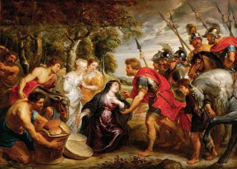 The Meeting of David and Abigail (between 1625 and 1628) reproduction of painting by Peter Paul Rubens. ALL GICLEE PRINTS