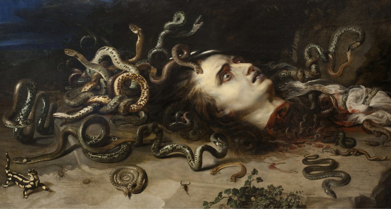 Head of Medusa (1617-1618) reproduction of painting by Peter Paul Rubens. ALL GICLEE PRINTS