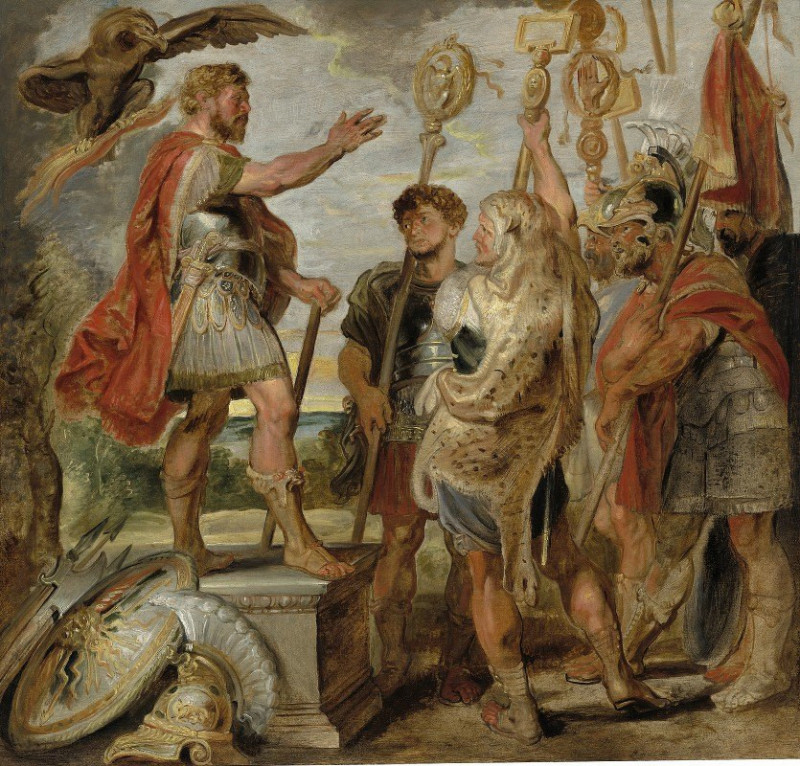 Decius Mus Addressing the Legions (probably 1616) reproduction of painting by Peter Paul Rubens. ALL GICLEE PRINTS