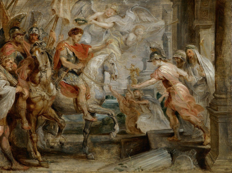 Triumphant Entry Of Constantine Into Rome (1621) reproduction of painting by Peter Paul Rubens. ALL GICLEE PRINTS