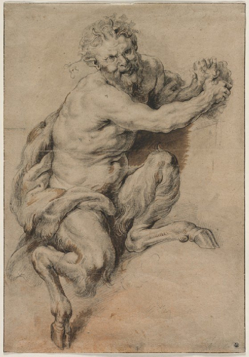 A Faun Grasping a Bunch of Grapes (after 1616/18) reproduction of painting by Peter Paul Rubens. ALL GICLEE PRINTS