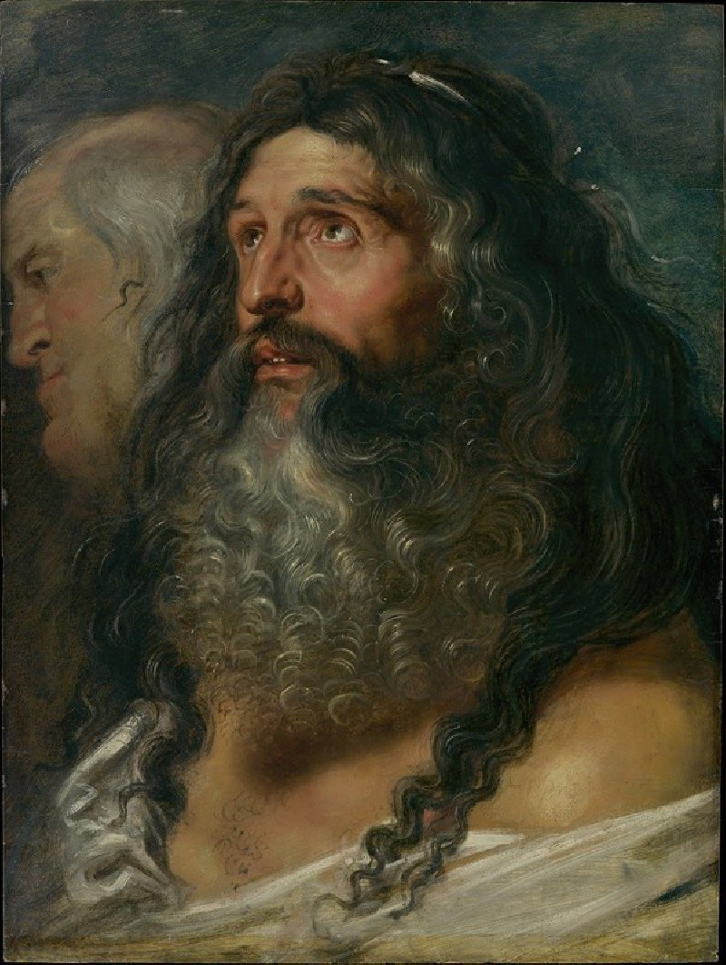 Study of Two Heads (ca. 1609) reproduction of painting by Peter Paul Rubens. ALL GICLEE PRINTS