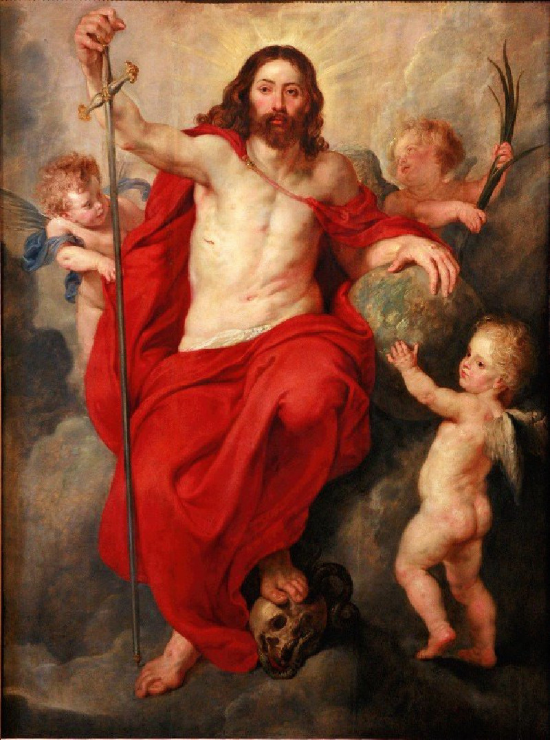 Christ triumphing over Death and Sin (circa 1615-1616) reproduction of painting by Peter Paul Rubens. ALL GICLEE PRINTS